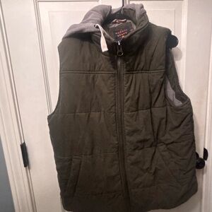 The Normal Brand Green Quilted Vest with Hood